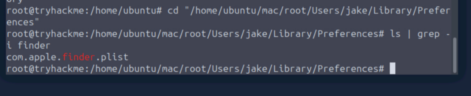 grep output locating com.apple.finder.plist